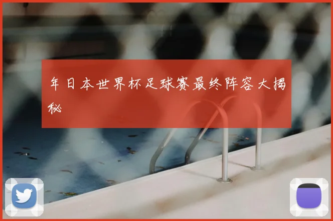 年日本世界杯足球赛最终阵容大揭秘